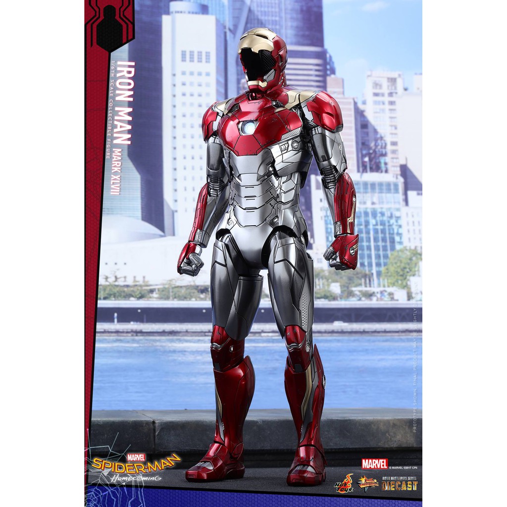 Hot Toys Mms427d19 Spider Man Homecoming Iron Man Mark Xlvii 1 6th Scale Collectible Figure Mark 47 Shopee Malaysia