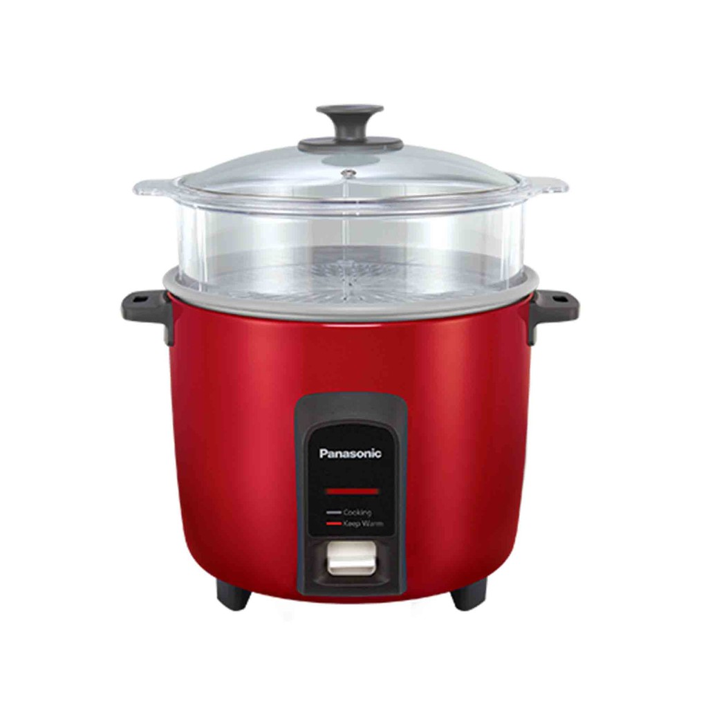 Panasonic Steam Rice Cooker SRY22FGJ (2.2L) Nonstick Coated Pan (red