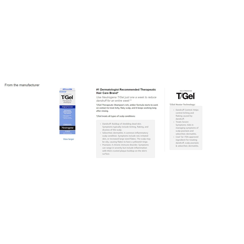 Neutrogena T Gel Therapeutic Shampoo Original Anti Dandruff