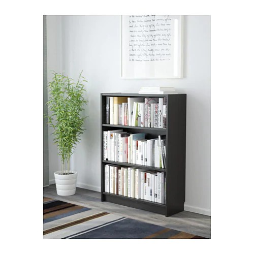 Ikea Billy Bookcase 80x28x106 Cm Black Brown Shopee Malaysia