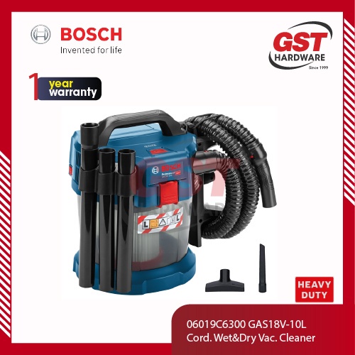 Bosch Cordless Wet & Dry Vacuum Cleaner Gas 18V10L Professional (Solo) Vaccum Cleaner Bosch
