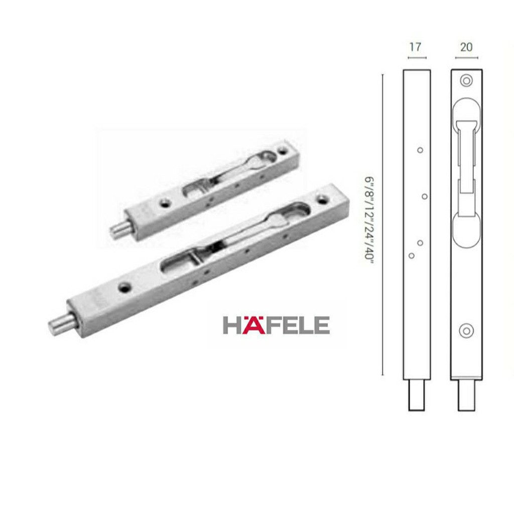 Buy IGNPION Pack Of 2 Door Flush Bolt Latch Lock Concealed Door Bolt Security Lever Action 304 Stainless Steel Brushed Slide Latch With Strike And Screws Black 20 Cm In Length