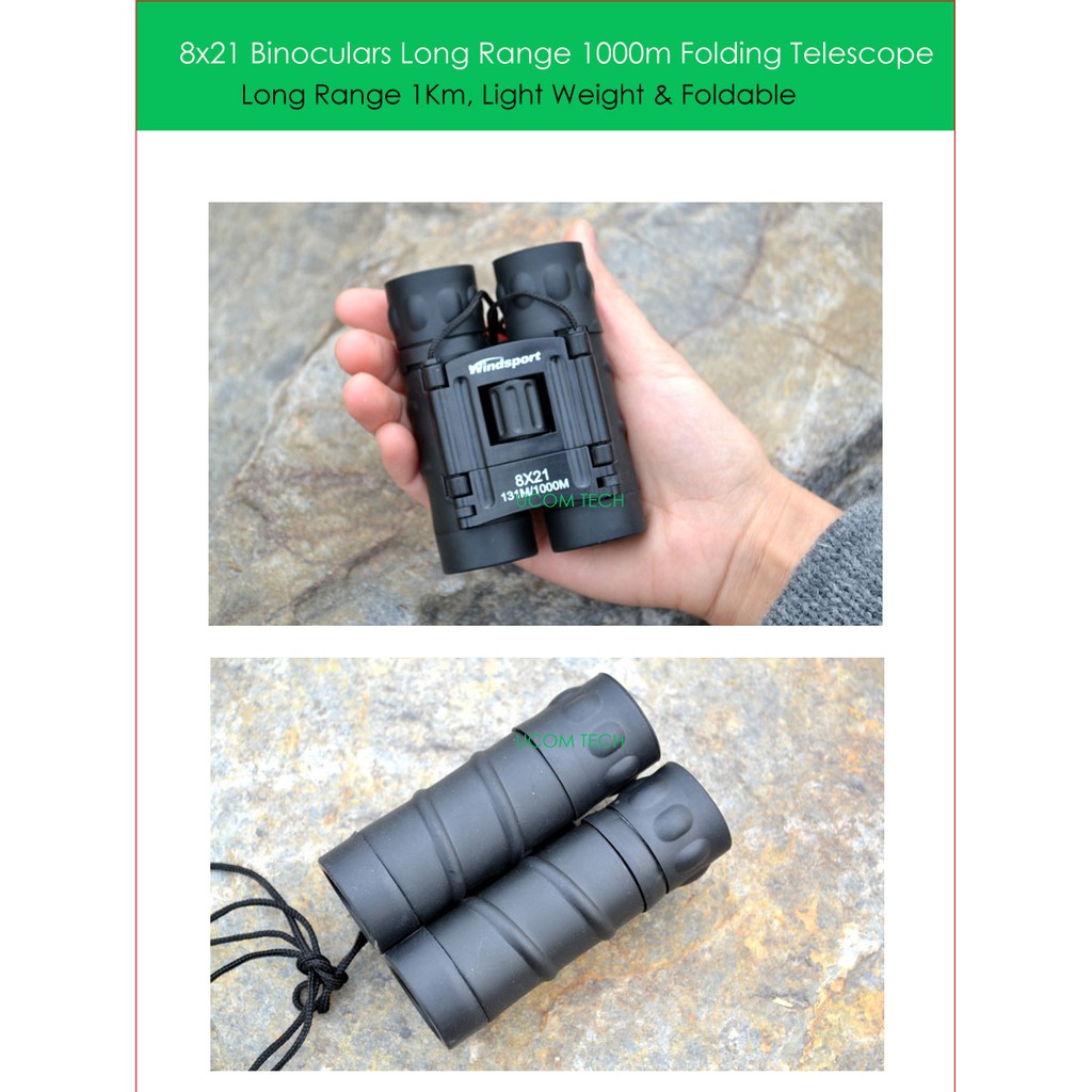 binoculars range 1km