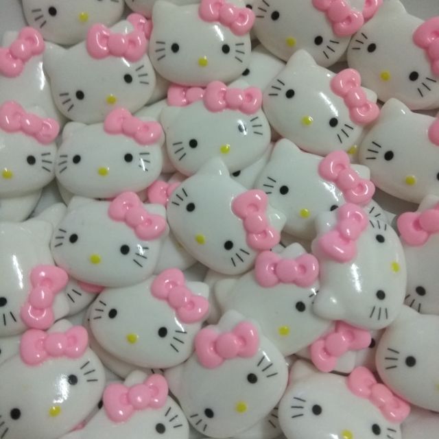  Hello  Kitty  Resin Soft Pink  Ribbon  30MM 5PCS Shopee Malaysia