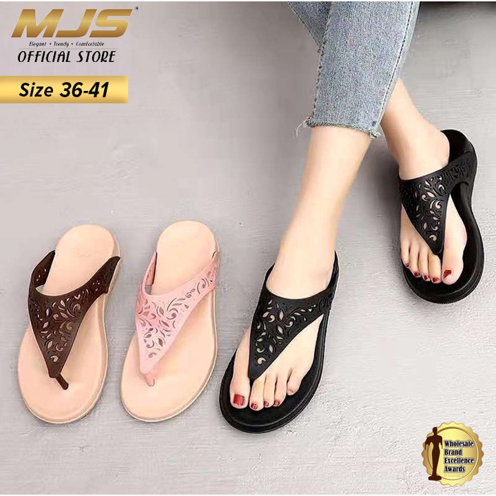 [BEST BUY] MJS Wholesale i Cream Women Flip Flop Sandal Sandal Perempuan Women Sandal Wanita Selipar YMJ065G MJS2299
