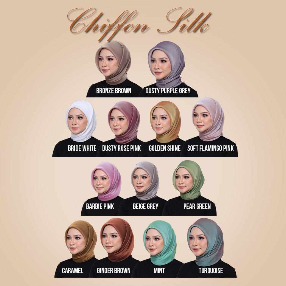 Chiffon Silk Scarf By Wawawien Shopee Malaysia