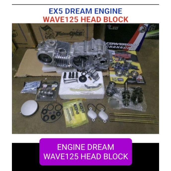 EX5 BLOCK HEAD WAVR125 4 VALVE 2 VALVE DREAM ENGINE COMBO 8mm SET KING
