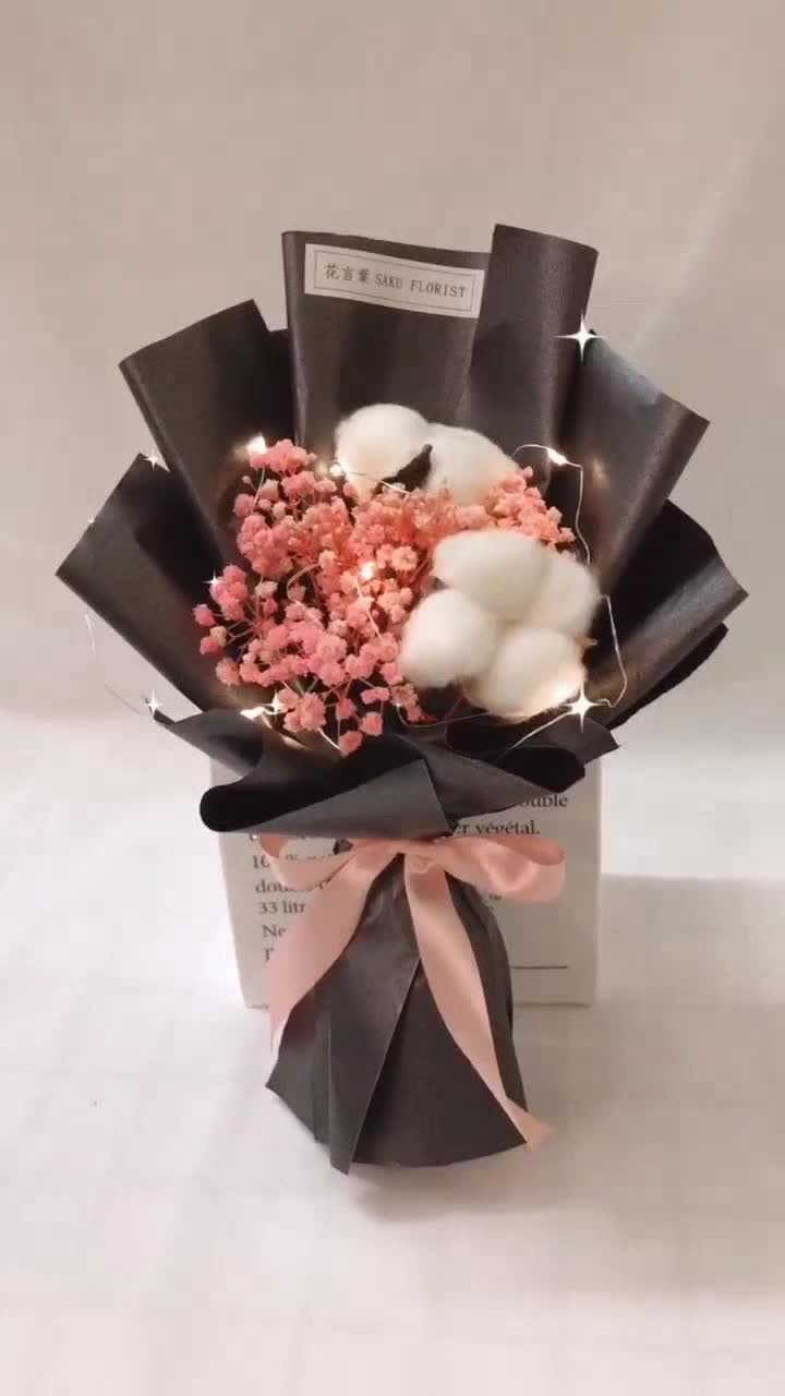 Buy 花言葉saku Florist Baby Breath Cotton Flower Bouquet 干花花束满天星花束香皂花永生花棉花花束 Seetracker Malaysia