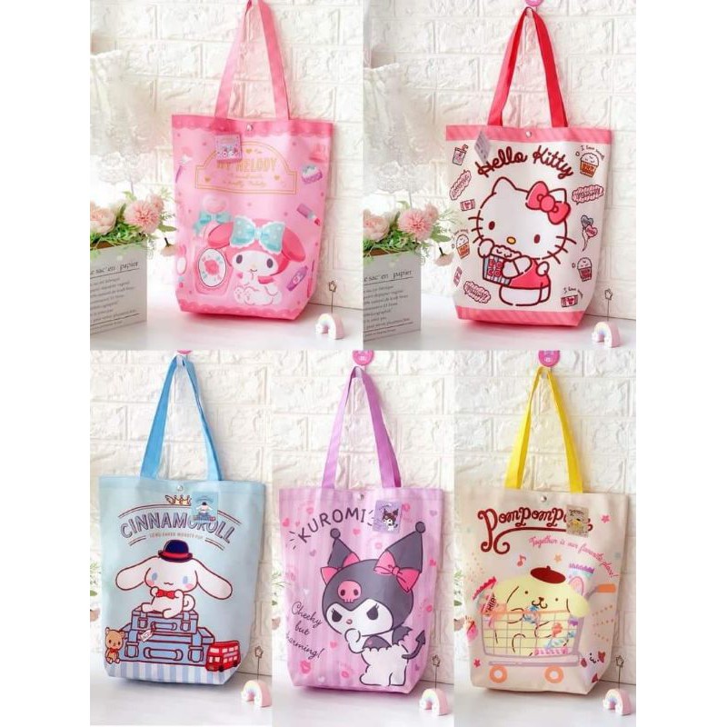 Hello Kitty Melody Cinnamoroll Kuromi Pumpum Eco Bag Recycle Bag ...