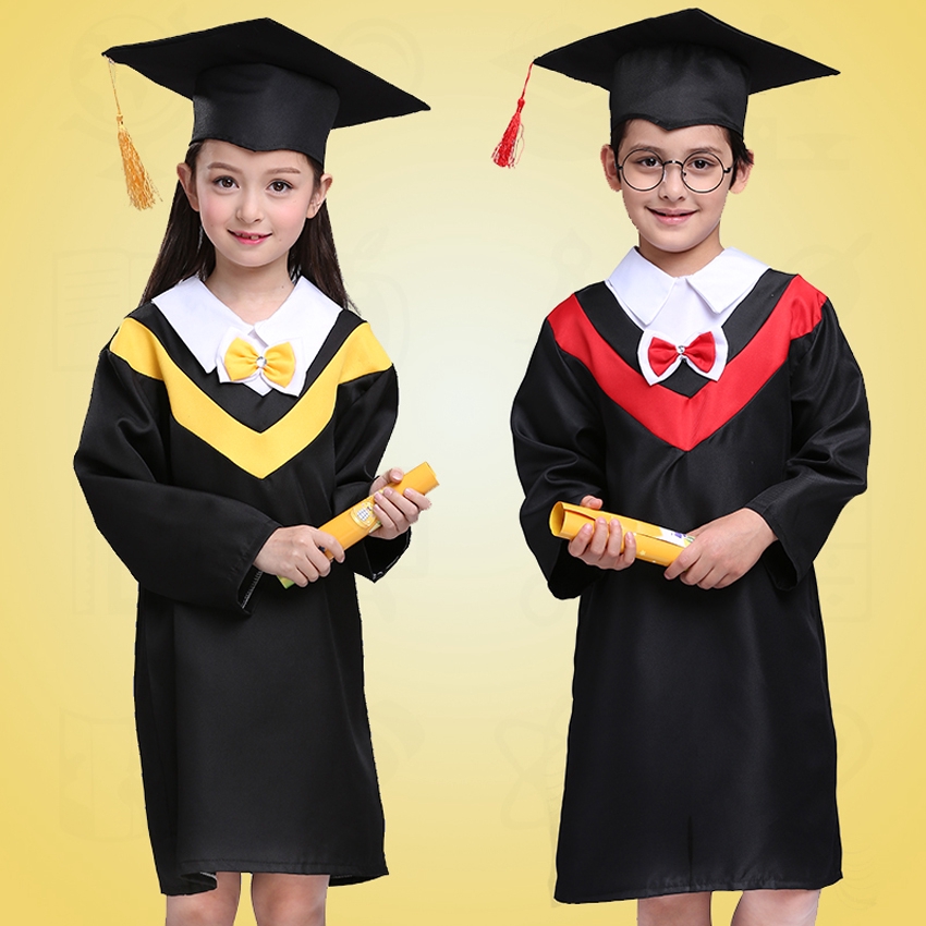 Graduation Jacket Party Girls Bachelor Gown Cosplay Costumes Fancy Graduate Kids Academic Uniform Cap