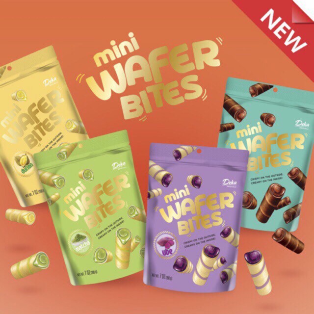 Deka Mini Wafer Bites 80g 200g Durian Peanut Choco Ubi Matcha Shopee Malaysia