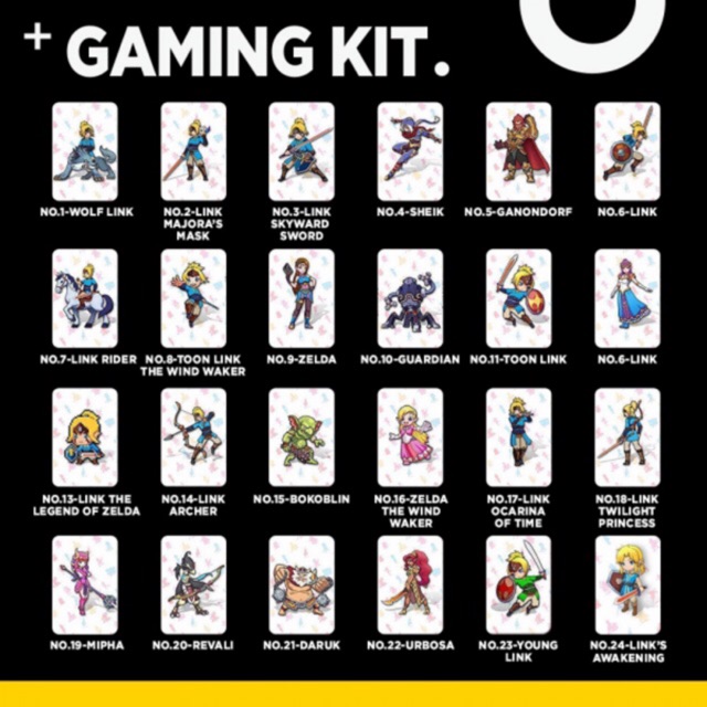 24pcs The Legend Of Zelda Breath Of Wild Amiibo Nfc Cards Tiny Card Shopee Malaysia
