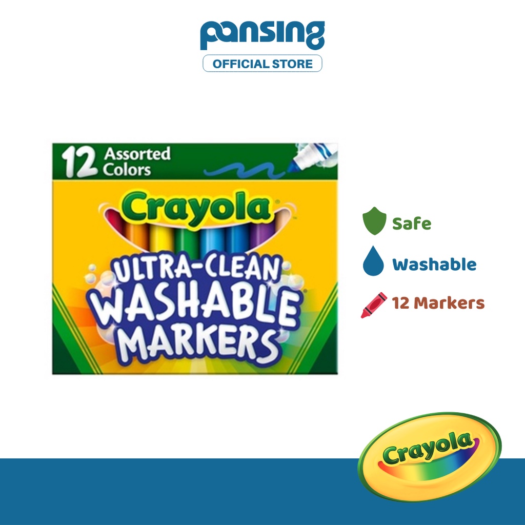 Crayola UltraClean Washable Broad Line Markers (12 Count) Shopee Malaysia