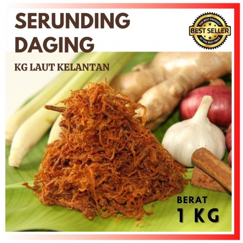 Serunding Daging Kg Laut Kelantan Asli 100 Berat 1kg Shopee Malaysia