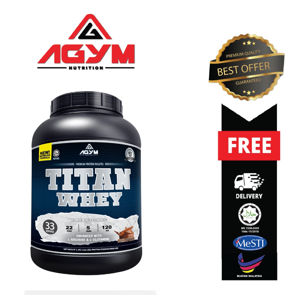 Titan Whey Protein 1kg (33 servings) with BCAA, LArginine & L