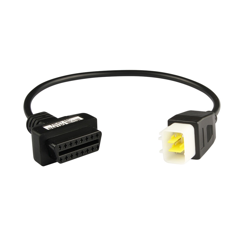 Diagnostics 6 Pin to OBD2 16 Pin Adaptor Cable OBD2 Diagnostic Adapter Motorcycle Fault Detection Connector Fits for Sinnis 
