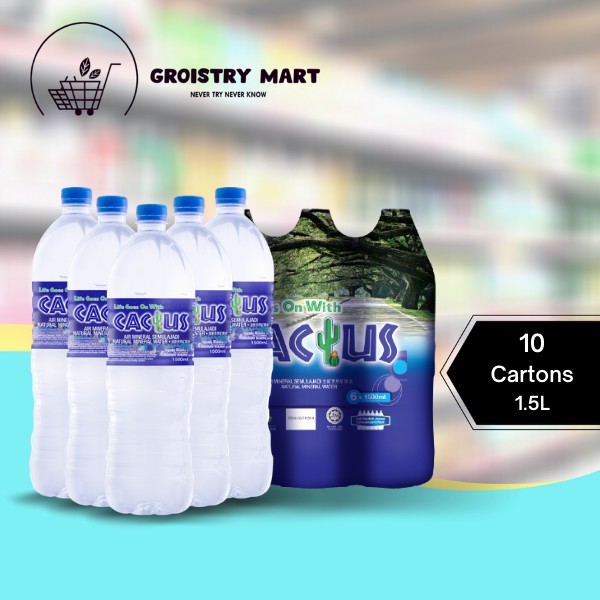 Cactus Mineral Water (1500ML x 120 bottles) 10 Cartons [Klang Valley ...