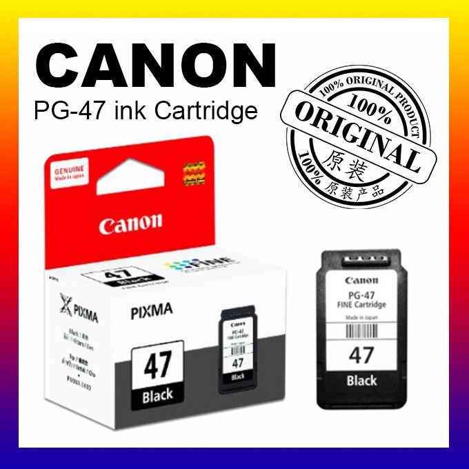 (NEW STORE 2020) Canon PG-47 Original Ink Cartridge. PIXMA ...