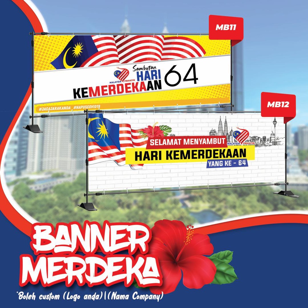 BANNER MERDEKA - SELAMAT MENYAMBUT HARI KEBANGSAAN  Shopee Malaysia