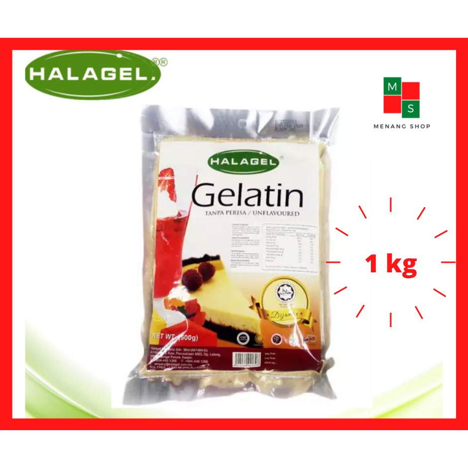 Halagel Edible Gelatin Pack (Bovine) 1kg Shopee Malaysia