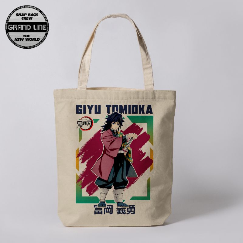 Giyu Tomioka Demon Slayer Tote Bag Giftbox Double Side Print Canvas ...