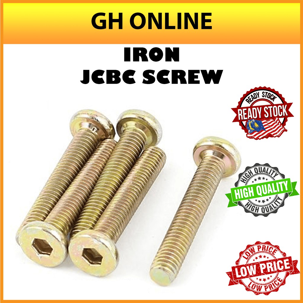 FURNITURE JOINT SCREWS IRON JCBC SCREW READY STOCK 1 PACK 4 PCS 螺丝接