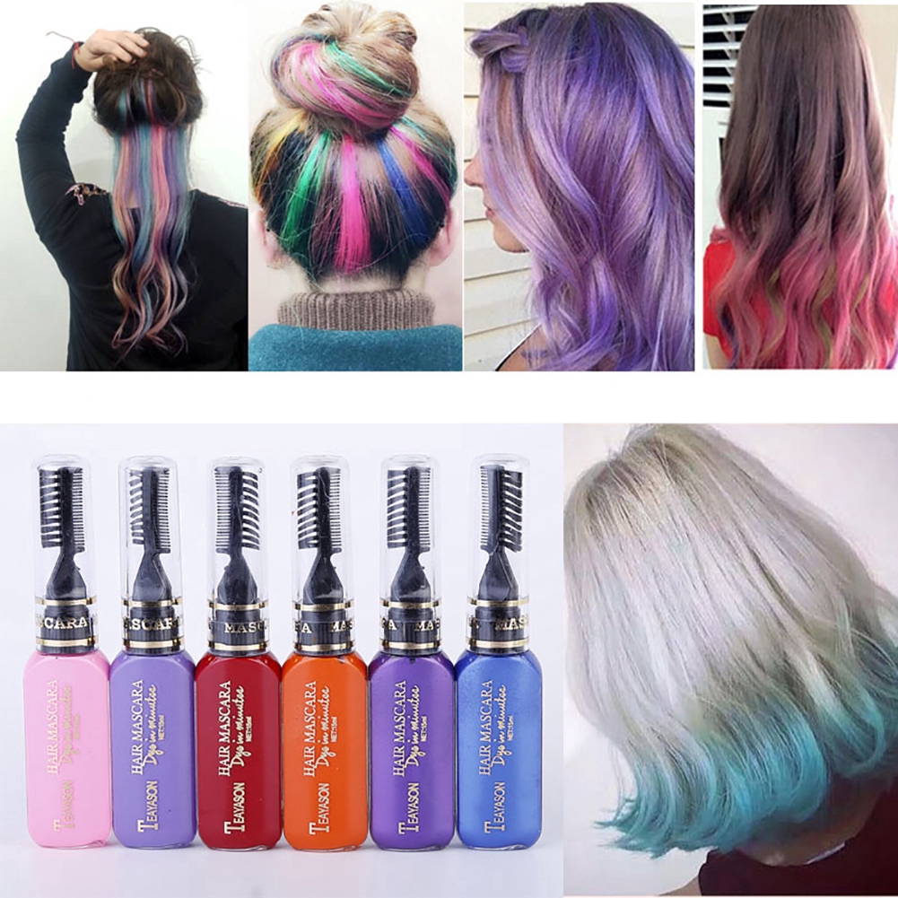 8 Colors One Time Hair Color Hair Dye Temporary Non Toxic Diy Hair