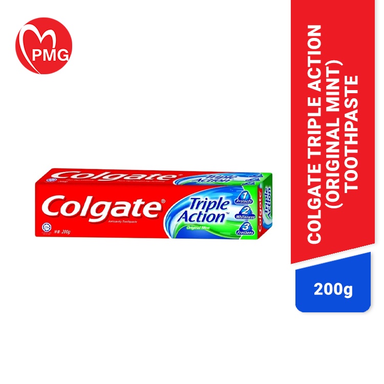 [PMG PHARMACY] Colgate Triple Action (Original Mint) Toothpaste 200g