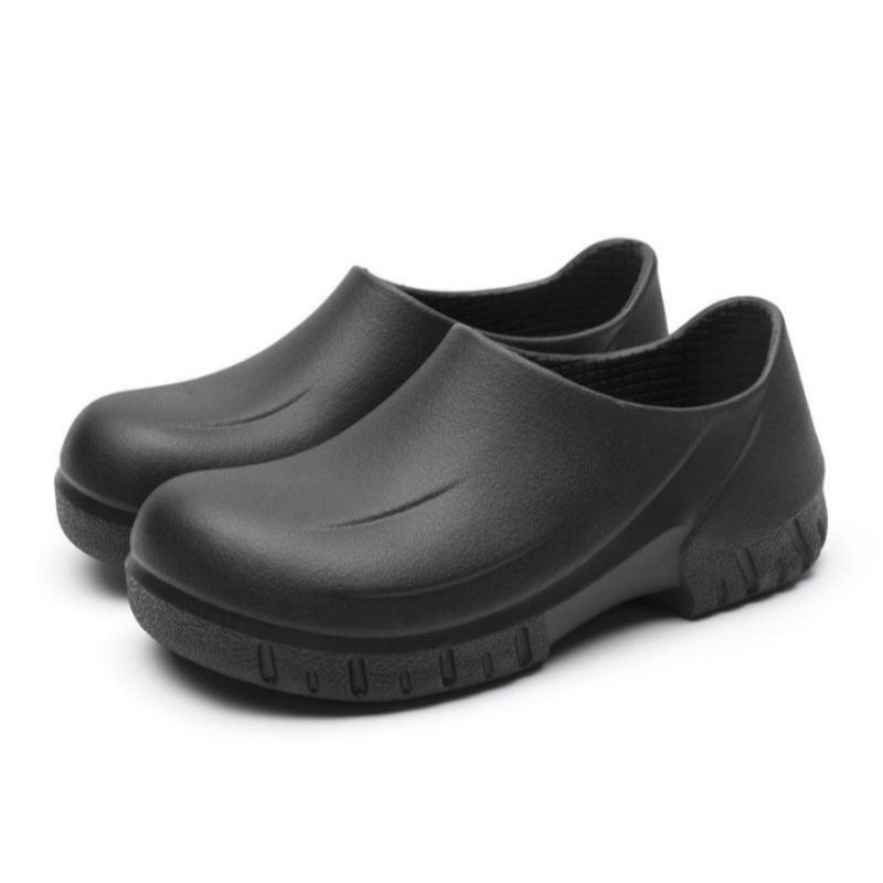 Unisex Men Ladies Round Toes Slip On Kitchen Safety Shoes Waterproof