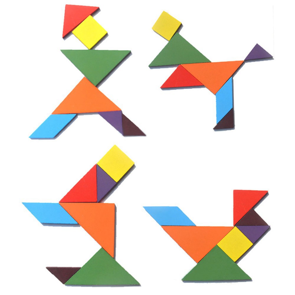 Multi Durable Wooden Puzzle Jigsaw Intelligent Tangram Brain Teaser Educational Toys Kids Reliable - Image 4