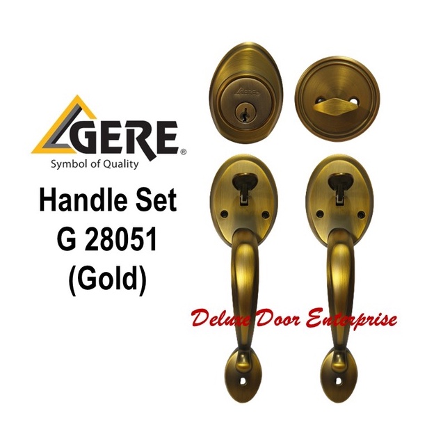 Gere Handleset G28051 (Gold) / Handle Set / Door Lock / Entrance Lock
