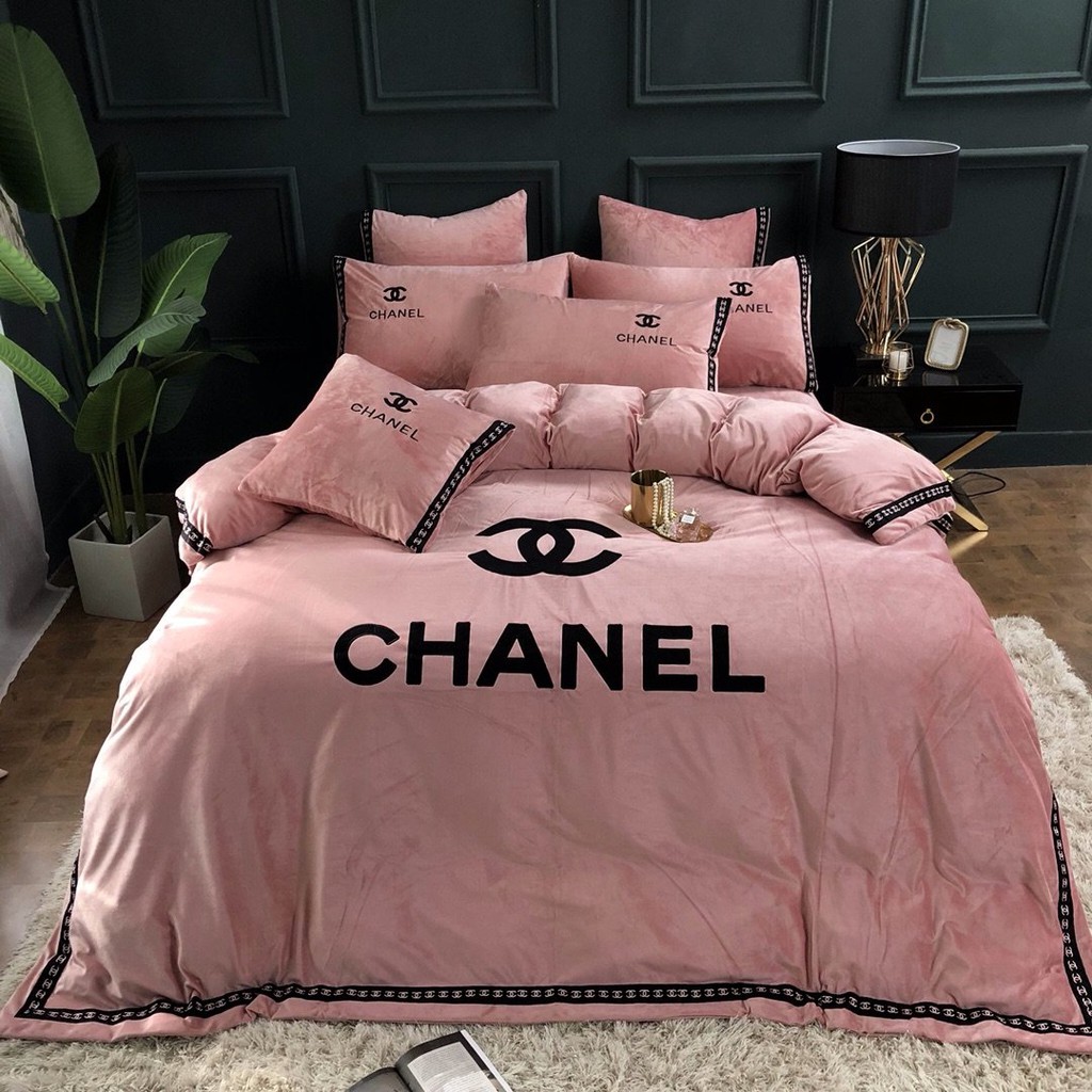 Velvet LV Chanel YSL Hermes Versace Bedding Sets | Shopee Malaysia