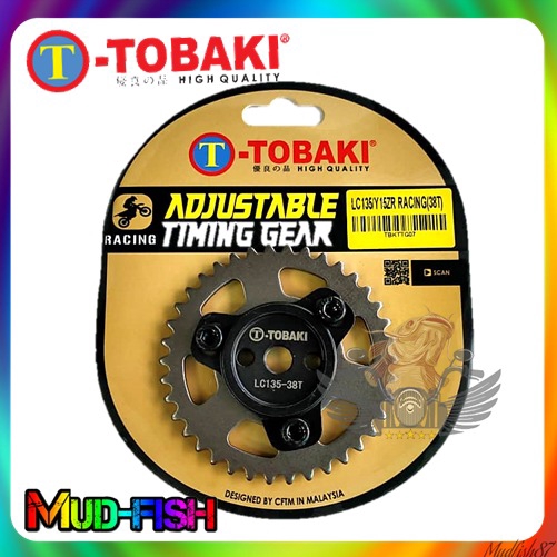 TOBAKI RACING ADJUSTABLE TIMING GEAR FOR LC135, Y15ZR, FZ150 (38T