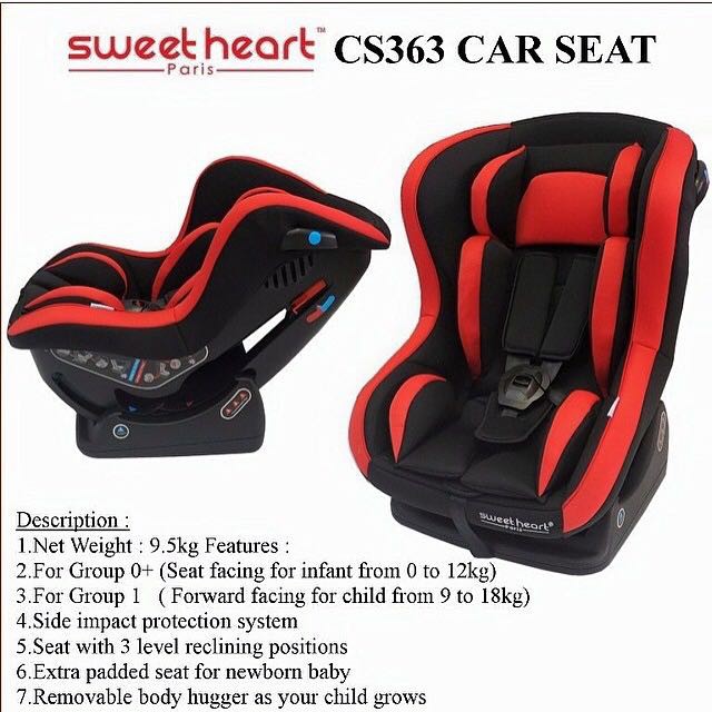 Sweet Heart Paris Car Seat Cs363 Shopee Malaysia