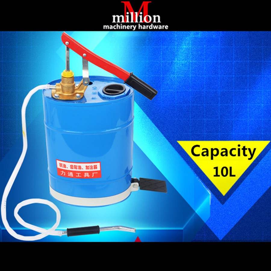 millionhardware 10L Manual Hand Push Engine Oil Gear Box Oil Fluid Gearbox Gear Box Filling