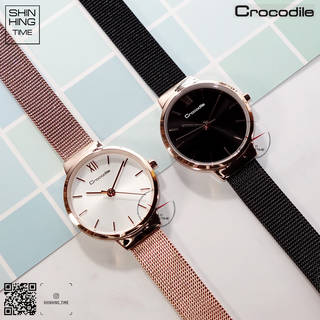 crocodile running crystal ladies watch