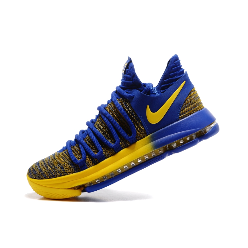 blue and yellow kd shoes