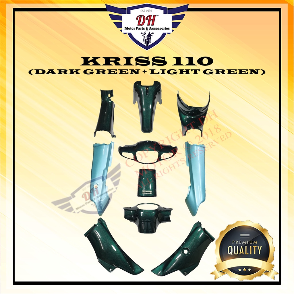 KRISS 110 COVER SET (DARK GREEN + LIGHT GREEN) FULL SET