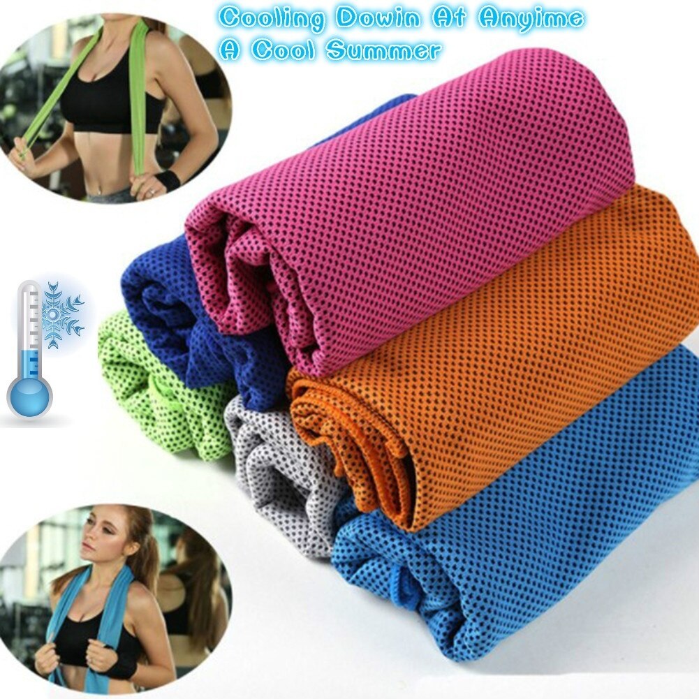 Sports ice silk towel Outdoor Fitness Climbing Yoga Exercise Rapid Cooling Sports Towel Microfiber Fabric Quick-Dry Ice Towels