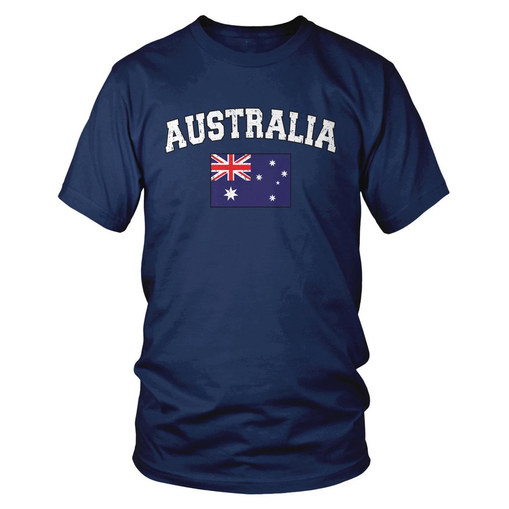 Newest Fashion Oversize man tees Australian Flag Flag Daily wear short sleeve of Australia Aussie Navy Blue Best Gift for Father