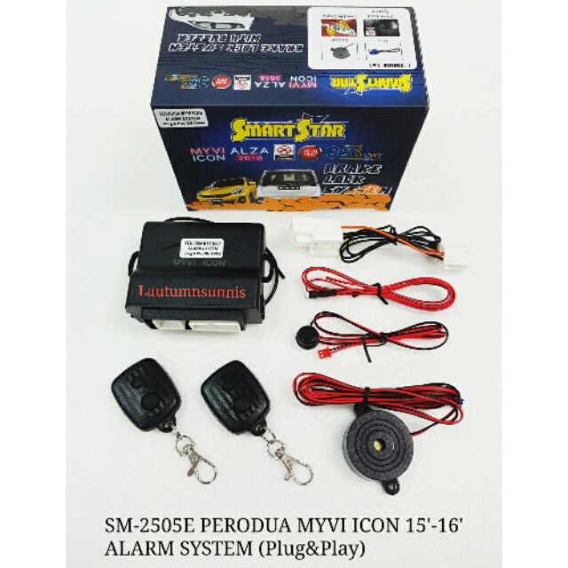 Smart Star Plug And Play Perodua Myvi Icon 2015 2016 Car Alarm