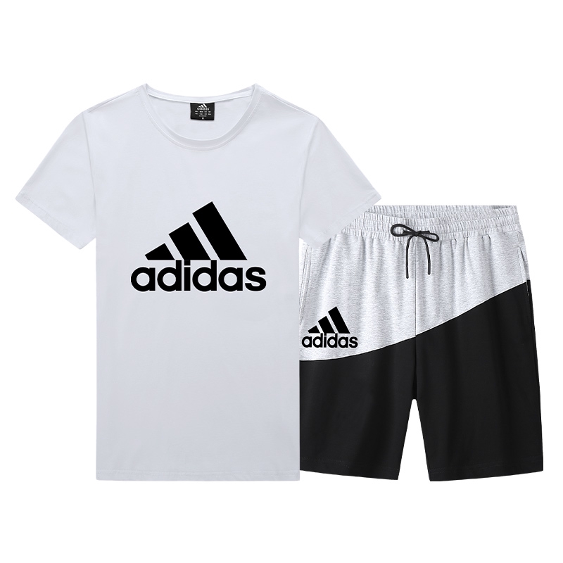 adidas t shirt and shorts set mens