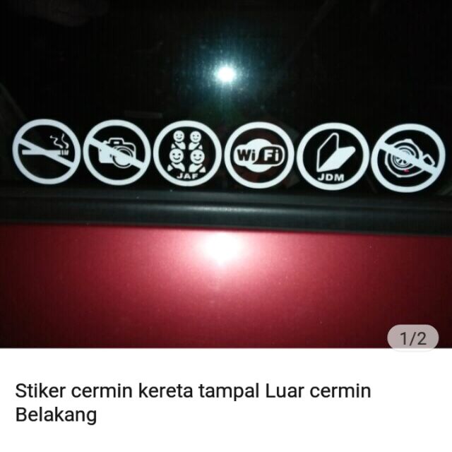 stiker cermin kereta