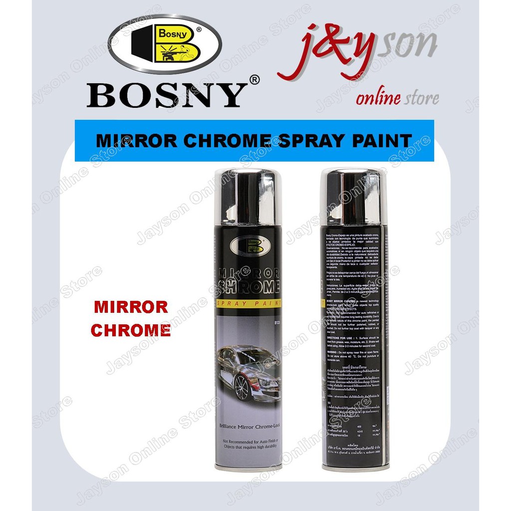 [CAN] BOSNY Mirror Chrome Spray Paint (Only in West Malaysia) Shopee