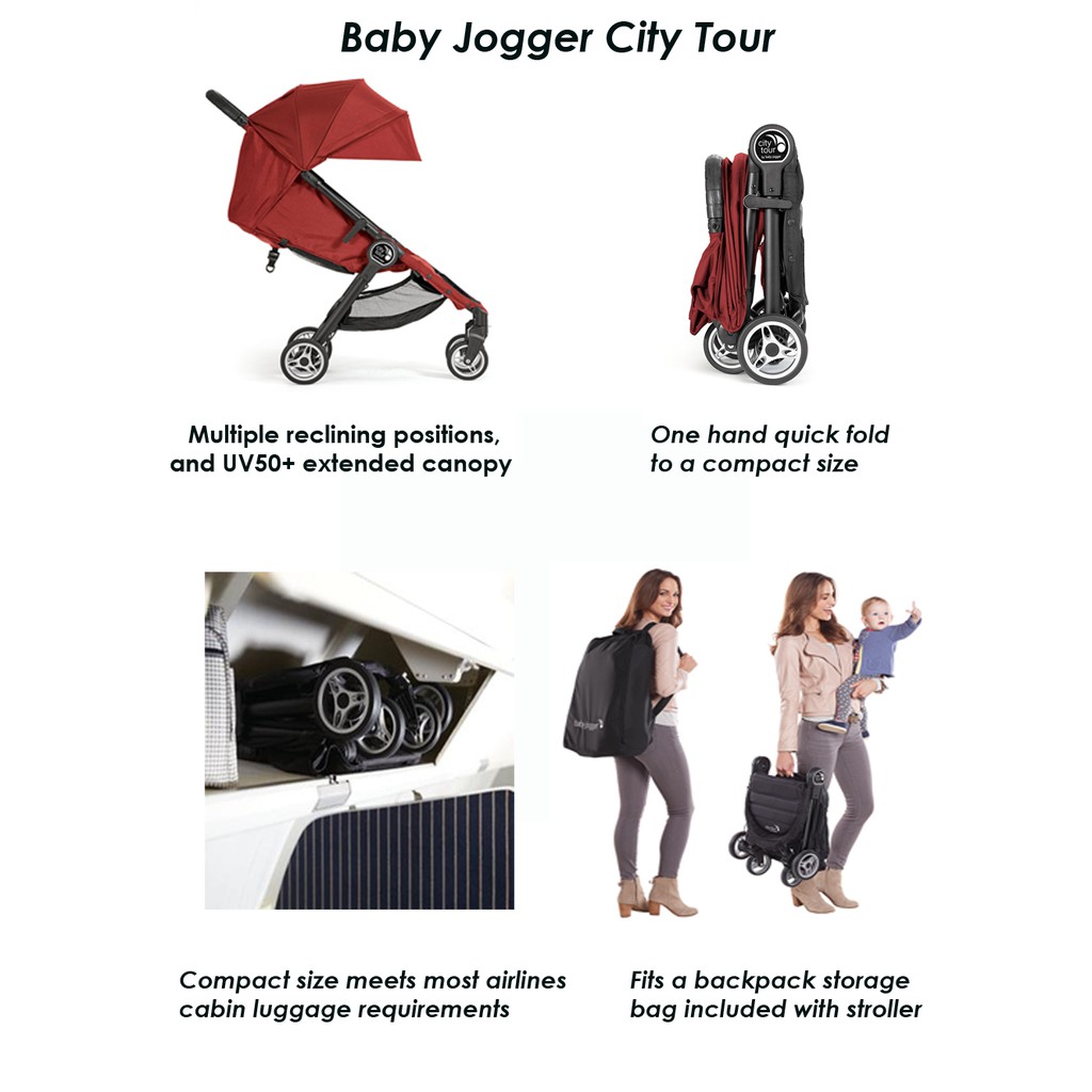 baby jogger city tour folded dimensions