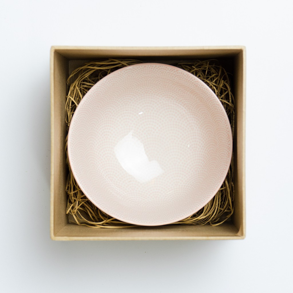 【Clearance】11.5cm Pinkish And White Colour Japanese Bowl Ceramic Cute Bowl Mangkuk Jepun 日式古典风陶瓷碗