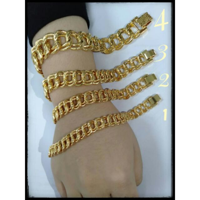 Emas Bangkok Jewellery Rantai Tangan Pulut Dakap Gelang Viral Murah Gold Plated Eb 2513 Lazada