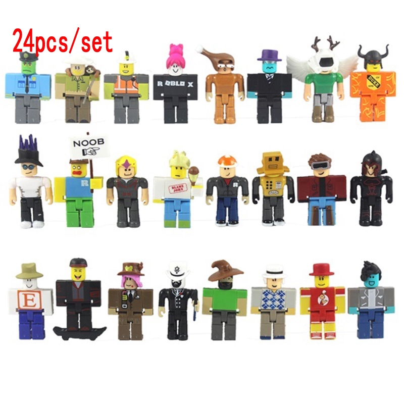 24pcs Set Action Characters Figures 7cm Pvc Suite Doll Toys Anime Model Figurines For Decoration Collection Gift For Kid Shopee Malaysia - 6 styles roblox figures 7cm 28 inch pvc game roblox toys
