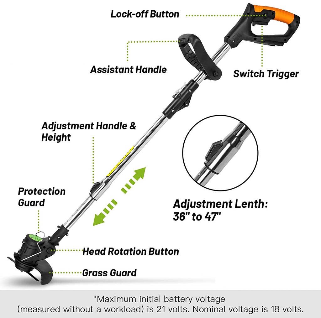 388V Mesin Rumput Bateri Elektrik Mesin Potong Rumput Mini Grass Cutter ...