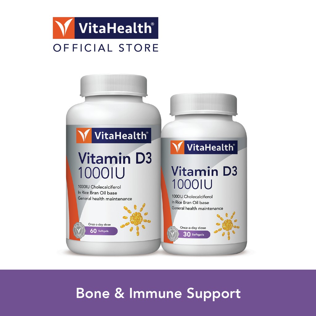 VitaHealth Vitamin D3 1000IU 60’s + 30's [Expiry 3/2023 ] Shopee Malaysia